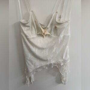 Elegant White Lace Tank Top